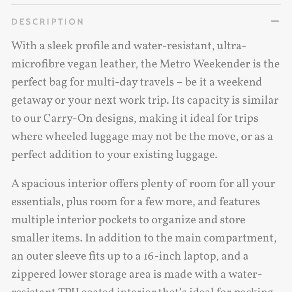 Monos Metro Weekender Bag - Picture 6 of 7